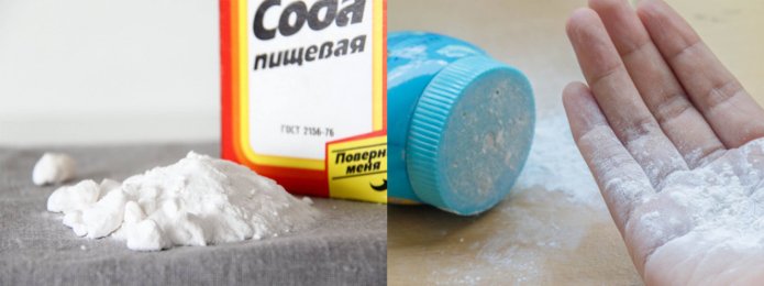 Soda and talc mixture
