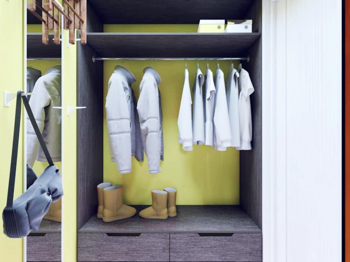 dressing room design 2.4 sq. m.