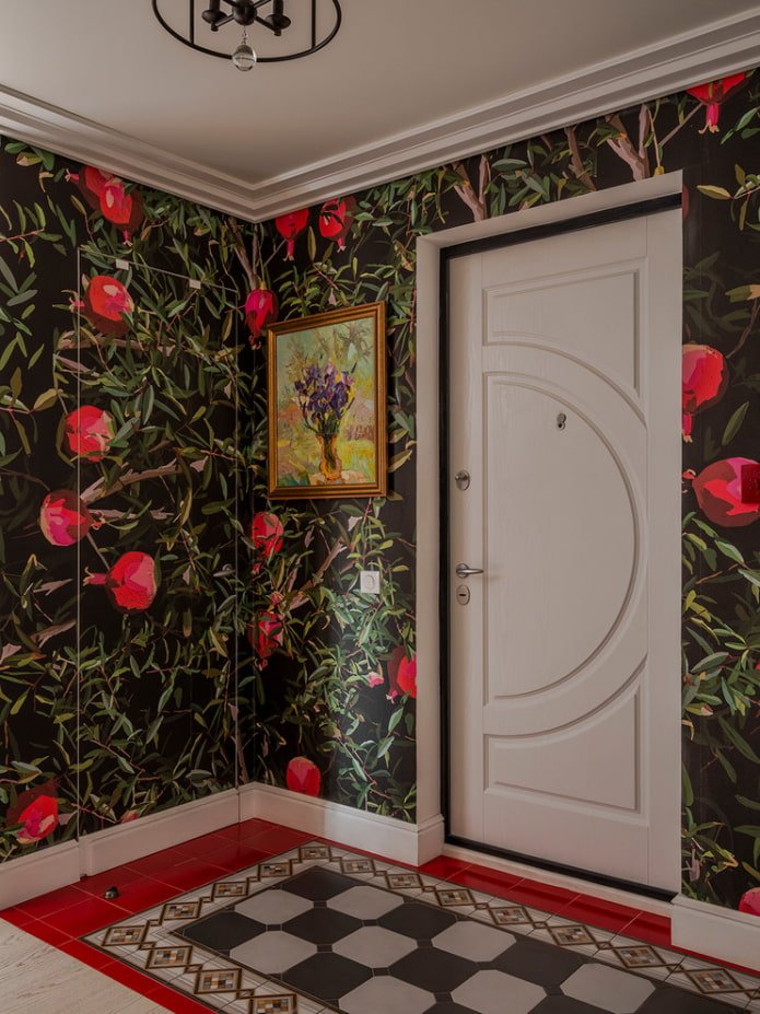 Invisible door under wallpaper