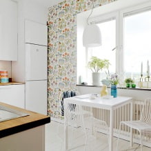 How to choose wallpaper for a small kitchen?-11