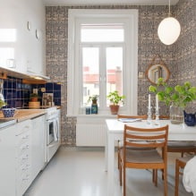How to choose wallpaper for a small kitchen?-10