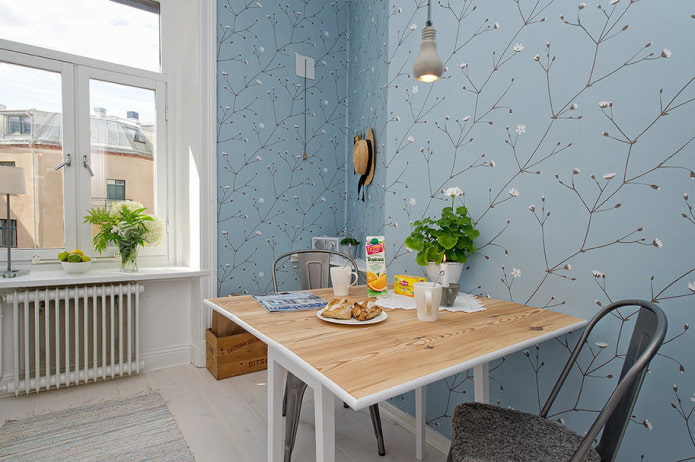 wallpaper design for a small kitchen