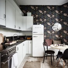 How to choose wallpaper for a small kitchen?-16
