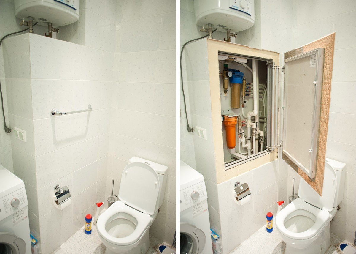 How to hide pipes in the toilet: options and instructions with photos and videos