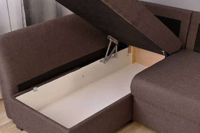 linen box in the sofa