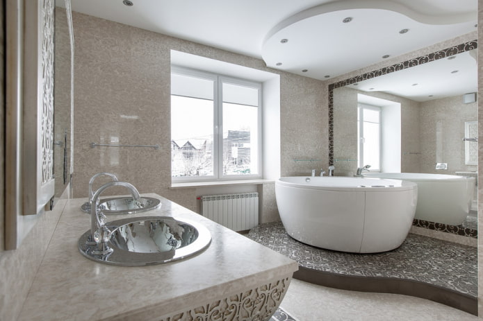 round bathtub