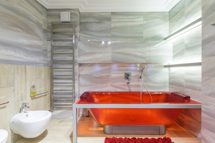 glass bathtub