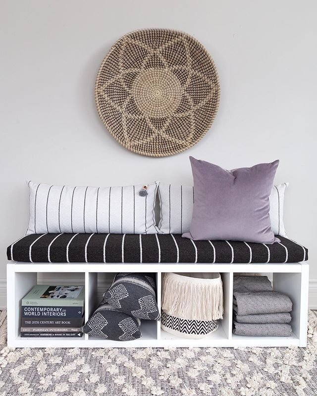 Sofa from a shelving unit