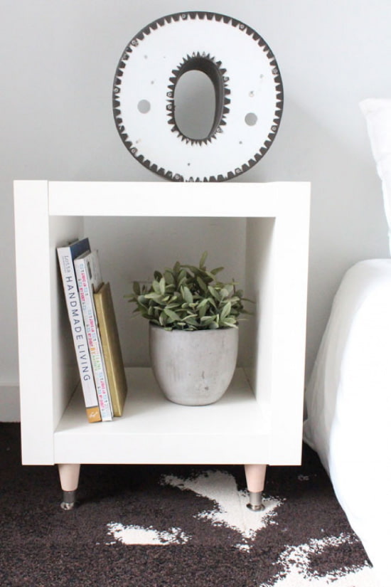 Kallax shelving unit on legs