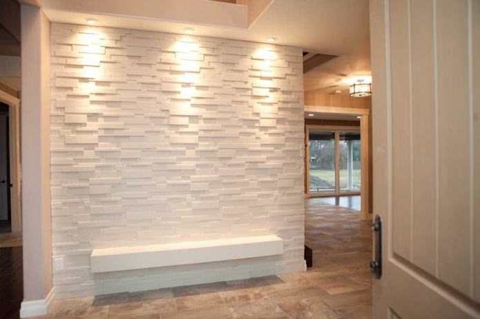 White stone in the hallway