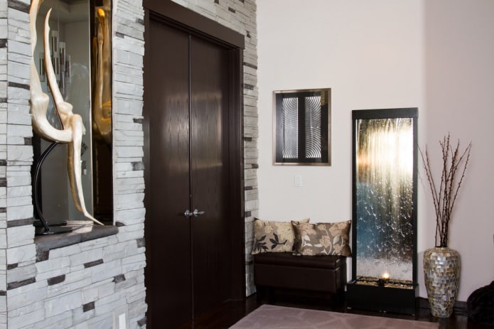 stone in a small hallway