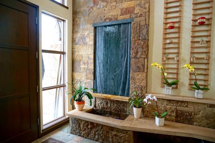 finishing a hallway with stone