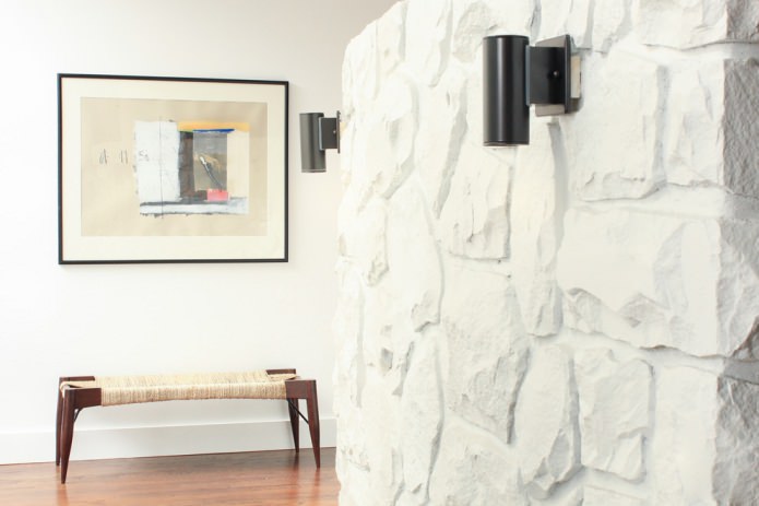 White stone in the hallway