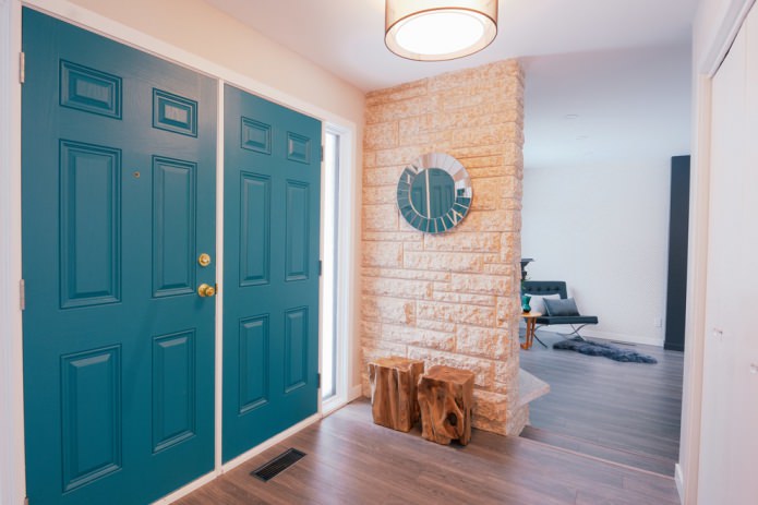 beige stone in the hallway
