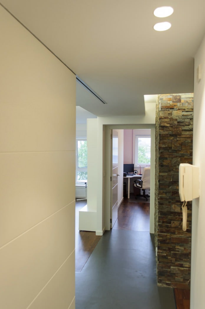 stone in a small hallway
