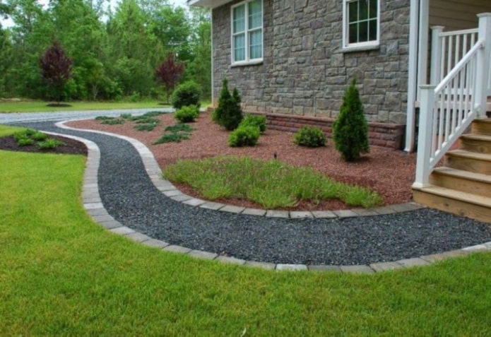 crushed stone path
