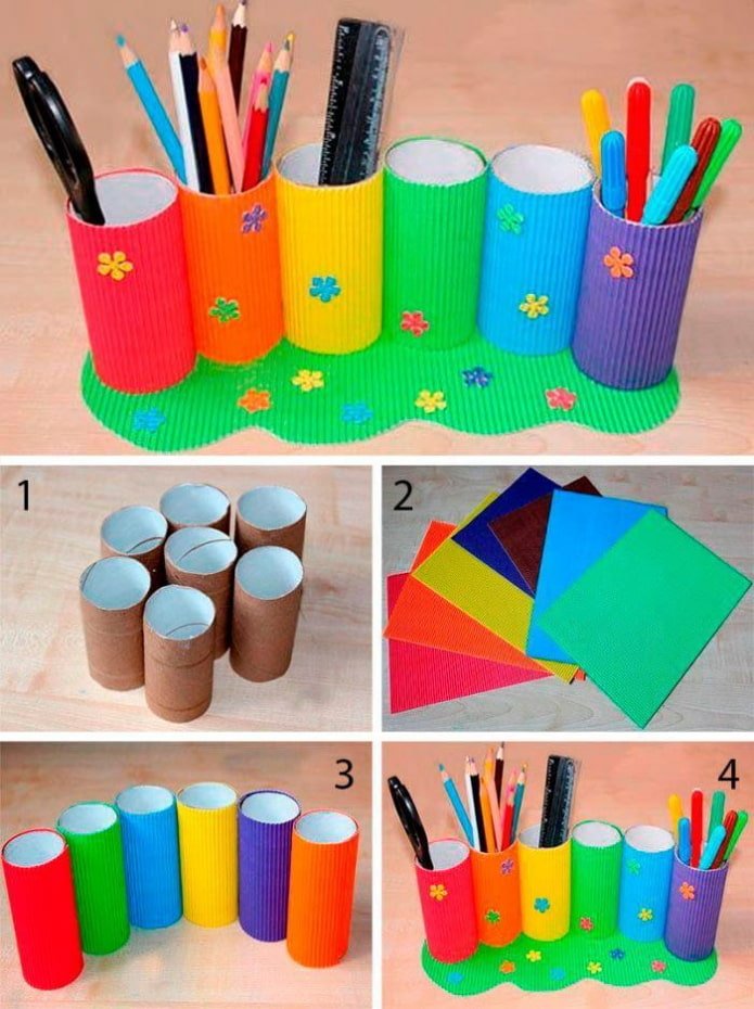 Paper pencil holder