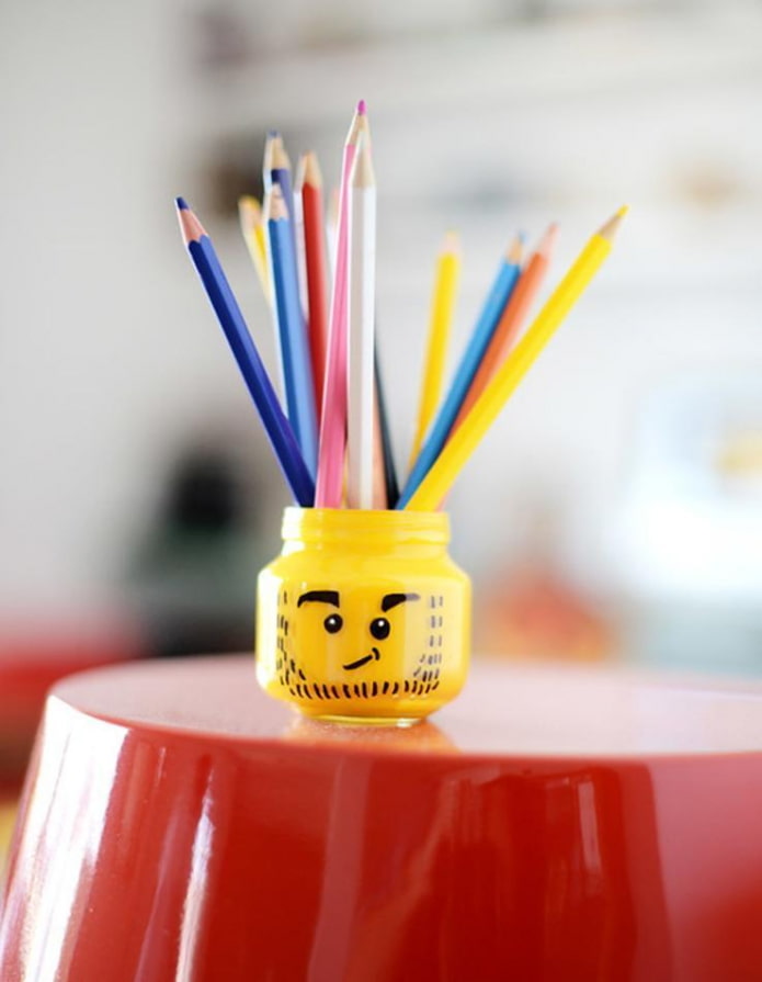 pencil holder from a jar