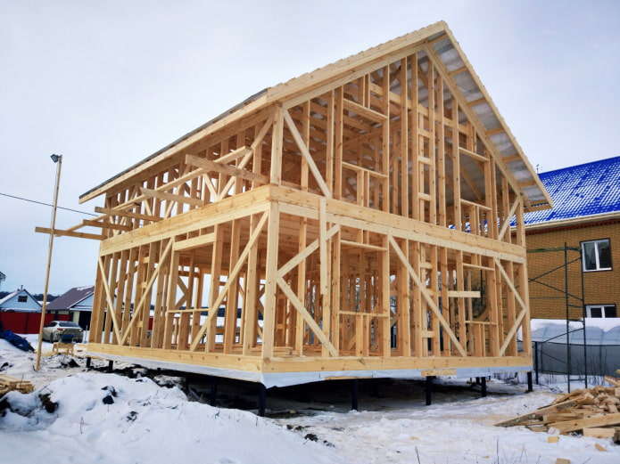 foundation for a frame house