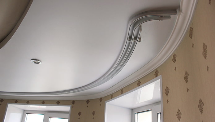 ceiling cornice and stretch fabric