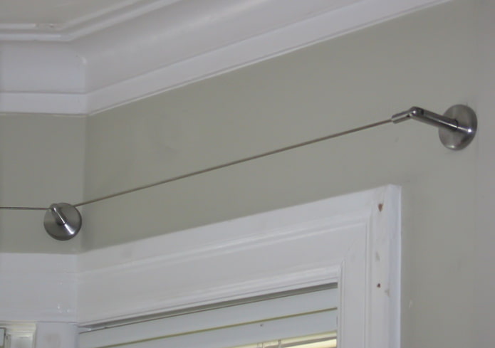 String curtain rod