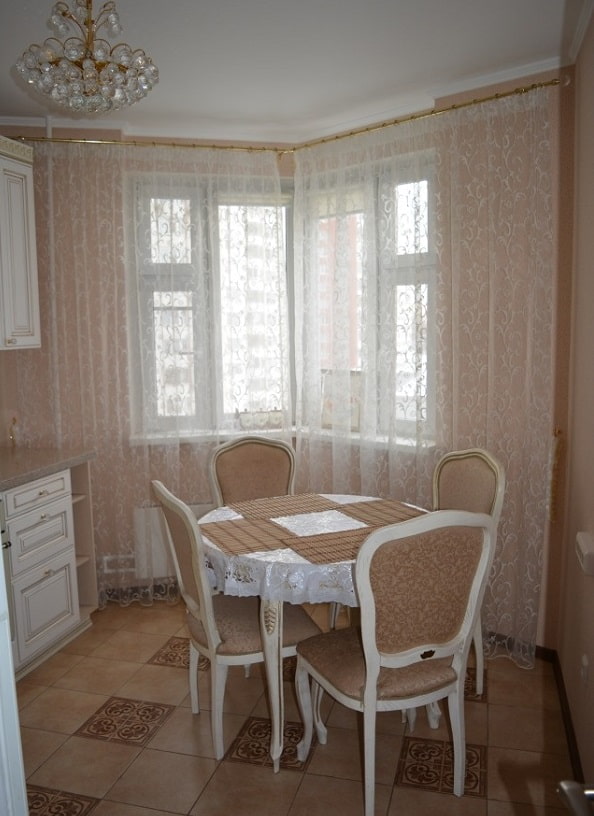 bay window in the kitchen