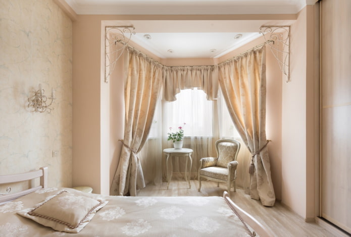 bedroom with bay window