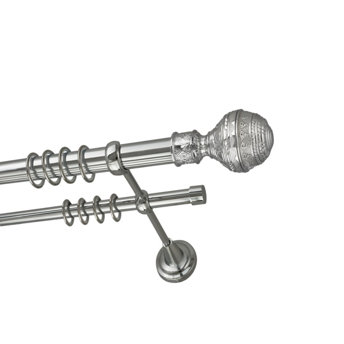 steel double-row curtain rod