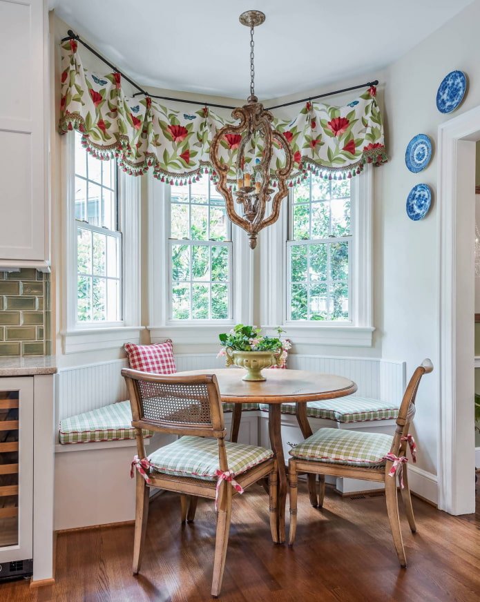 bay window in the kitchen