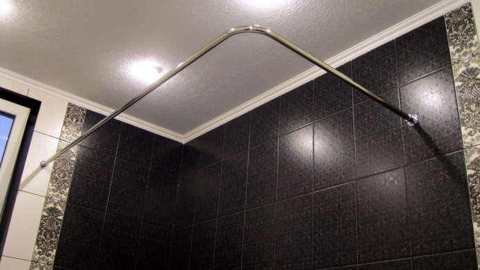 L-shaped curtain rod