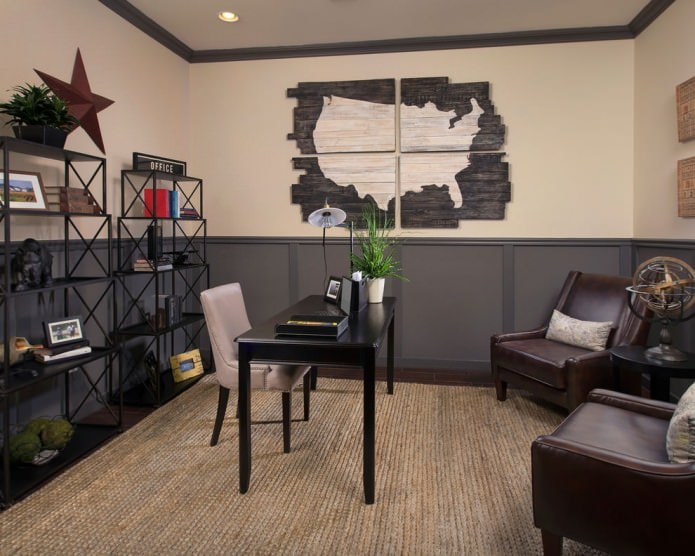 map in the office interior