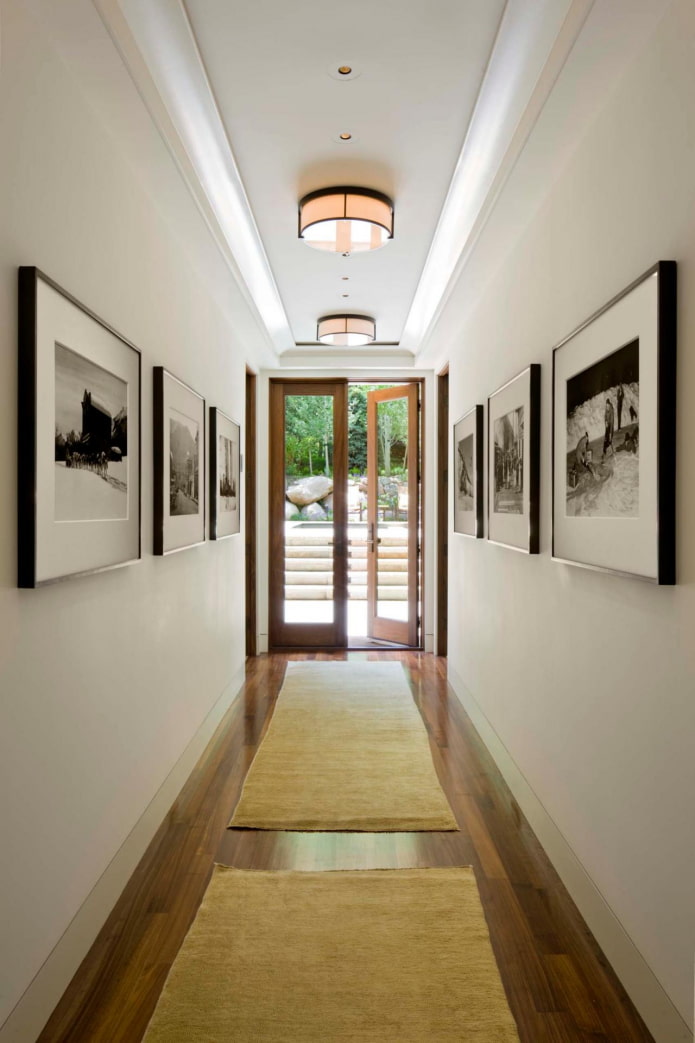 paintings in a long corridor