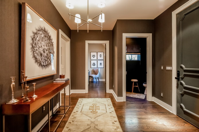 feng shui paintings in the hallway interior