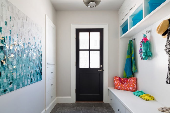 painting in a small hallway