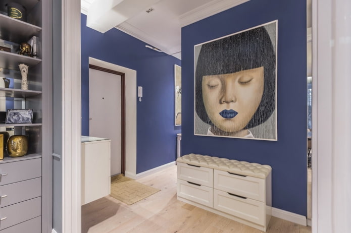 framed painting in the hallway interior