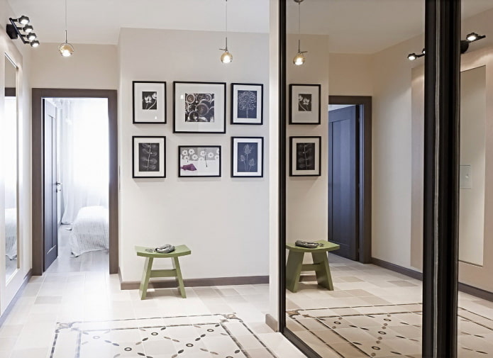 feng shui paintings in the hallway interior