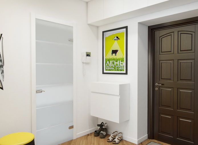poster in the hallway interior