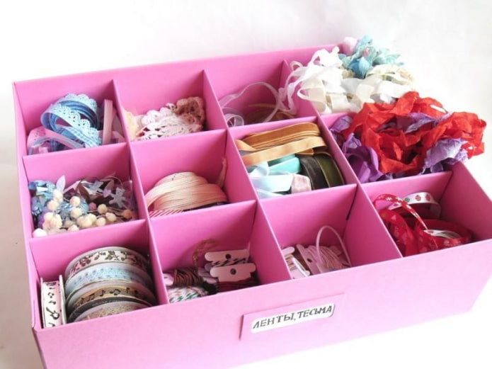 storing small items in a box