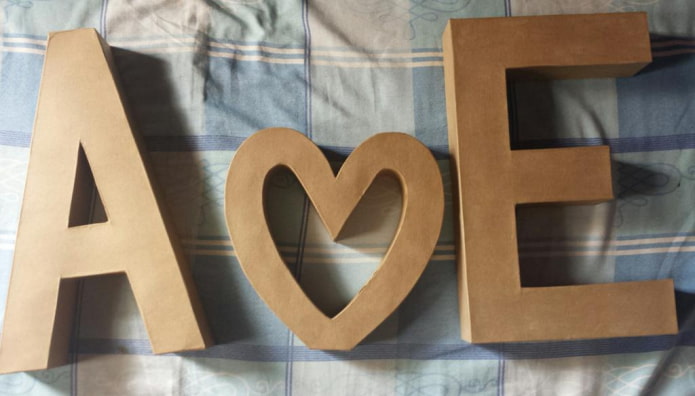cardboard letters