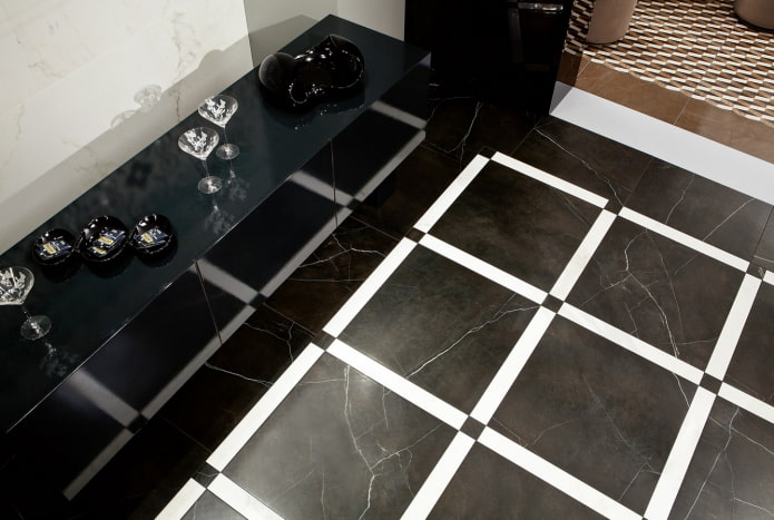 dark floor in the interior