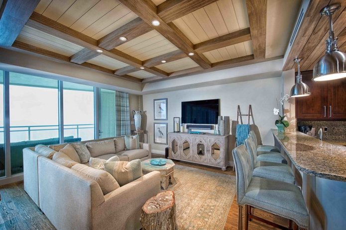 wooden coffered structure