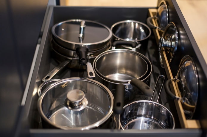 Compartment for lids