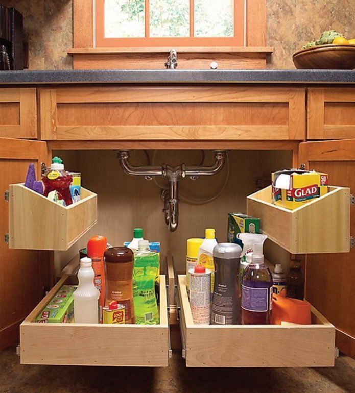 Drawers and shelves