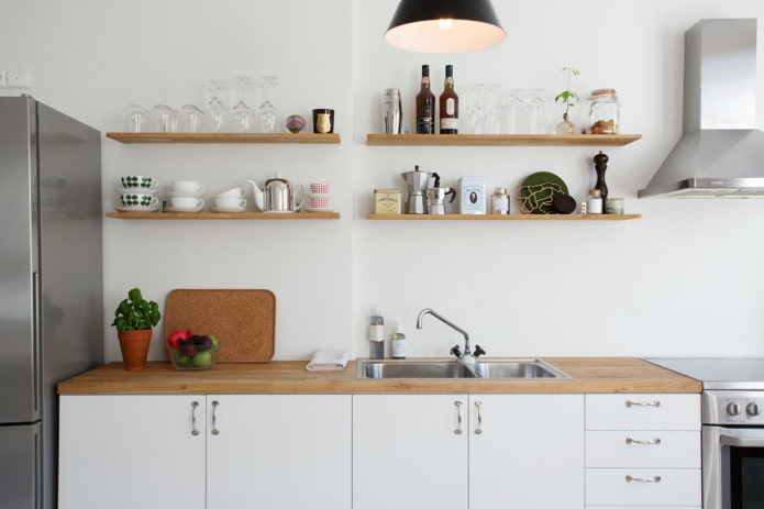 Open shelves