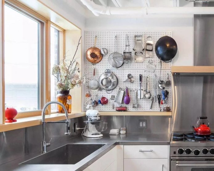 pegboard with dishes