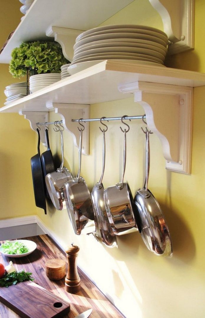 Railing under the shelf