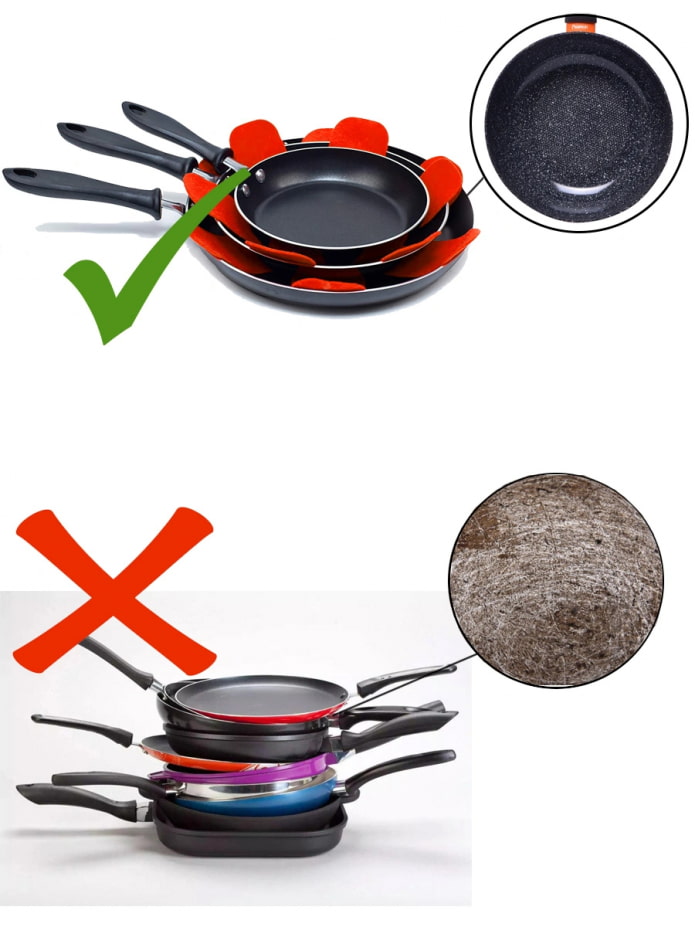 Inlays for frying pans