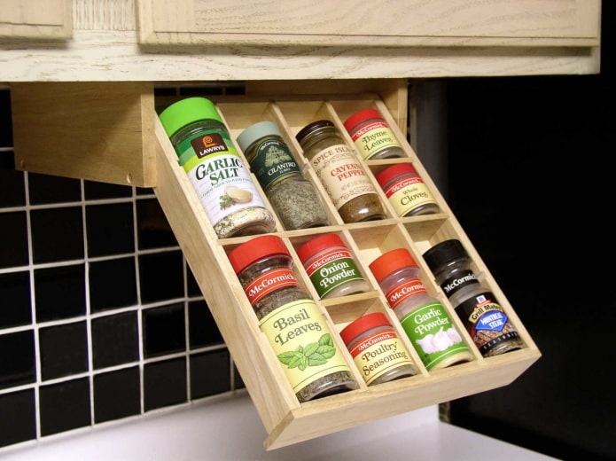 Shelf under the cabinet