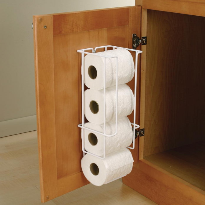 paper holder on the door