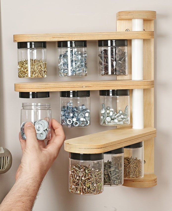 Jars are convenient for storing small items